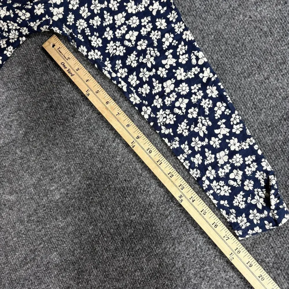 Polo Ralph Lauren Pants Girls 6 Blue Floral Knit Jogger Elastic Waist Pull On